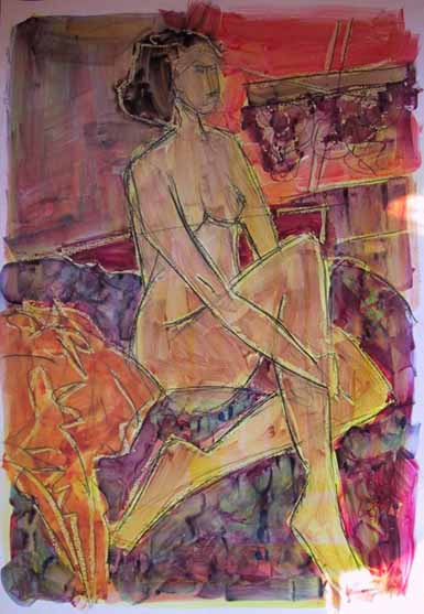 Alisier - Peintures - Aquarelles - Femmes - Nus - Nues