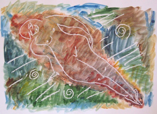 Femme Rivière - Aquarelles - Peintures - Femmes - Eaux