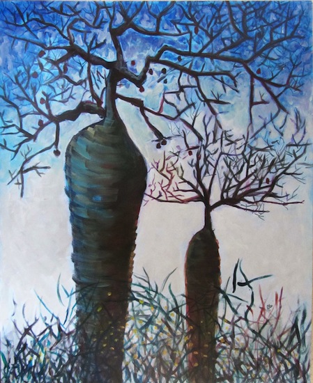 Baobab Bleu - Natures - Peintures - Flores - Arbres - Acryliques - Afrique