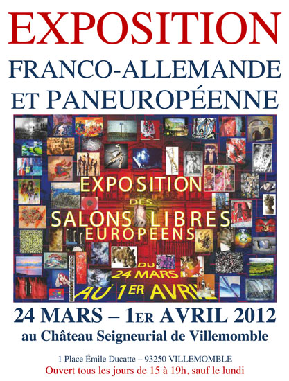 Salon franco allemand- Expositions, peintures, sculptures - Salon paneuropéen, Villemomble 2012