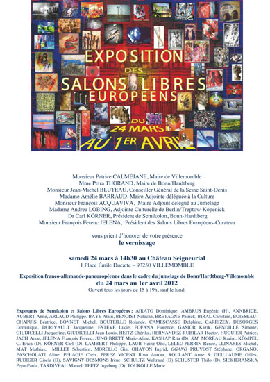 Expositions, peintures, sculpture, Salons Libres Indépendants, château de Villemomble, 2012