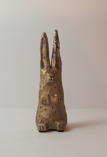Leuk le lièvre, sculpture de bronze